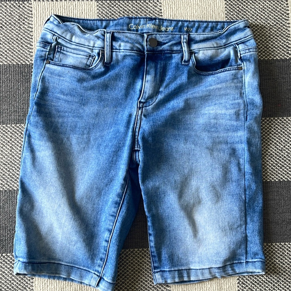 Calvin Klein stretch Bermuda denim shorts 27